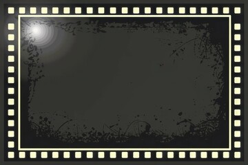 Film reel grunge background. Vintage movie frame texture; evokes nostalgia, classic cinema, and filmmaking. Perfect for retro designs.
