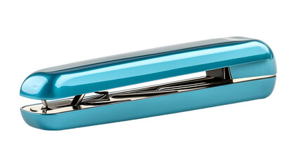 Teal Blue Metal Office Stapler - Realistic Product Image