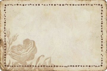 Obraz premium Vintage floral frame paper. Elegant antique design, perfect for invitations or scrapbooking. Evokes a feeling of nostalgia and romance.