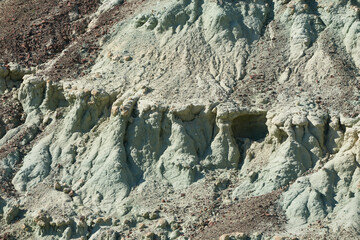 Geology formation of the Blue Basin, scenic cliffs in Eastern Oregon, John Day Fossil Beds National...