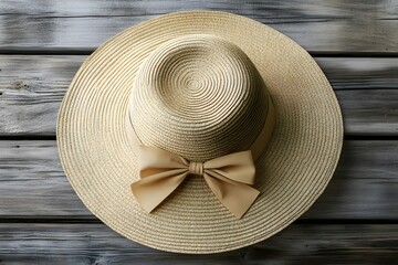 Stylish fedora on wooden chair with soft, warm light streaming in, plain setting. National Hat Day.