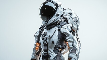 Futuristic Astronaut In Advanced Space Suit