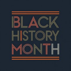 Naklejka premium Black History Month Artistic Text Design