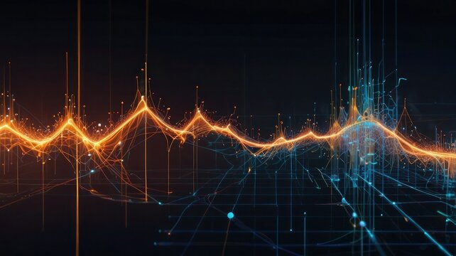 Flowing neon lines showcasing robotic systems - Powered by Adobe