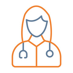 Female Doctor Icon Design