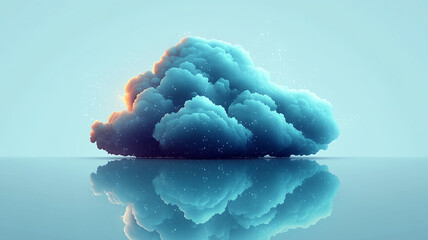 Colorful Cloud on a White Background