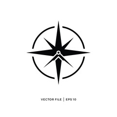 Naklejka premium Circle compass and vernier calipers logo design