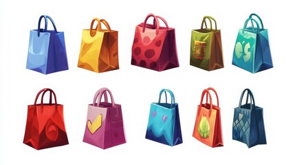 colorful shopping bags	