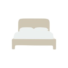 beautiful and modern light cream bed illustration modern cartoon