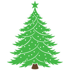 Christmas Tree isolated on a white background and Christmas Tree vector