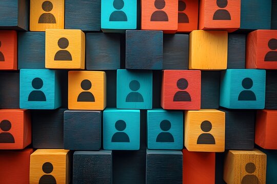 Color-Coded Workforce Blocks Data Visualization of Personnel Management