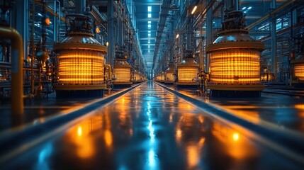 Fototapeta premium Industrial Factory Interior