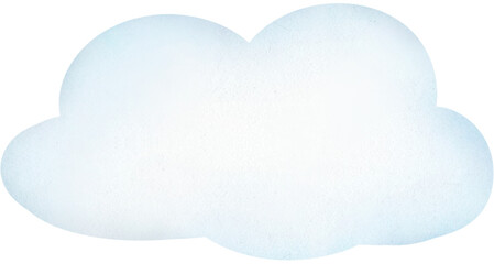 Soft Cloud watercolor illustration