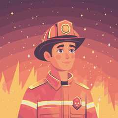vector set of group of firefighter for your design
