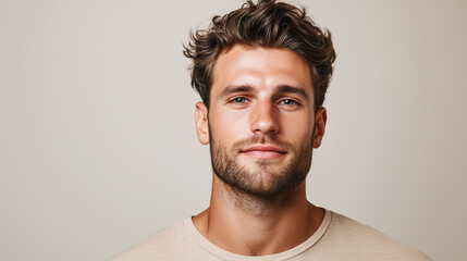 Naklejka premium Portrait of a Handsome and Confident Young Man