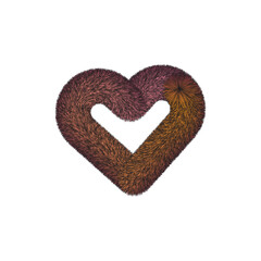 3D Heart shape on a white background—Valentine s Day design—3D illustration. JPG