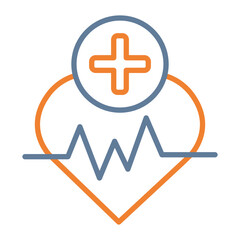 Heart Beat Vector Icon Design
