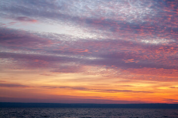 sunset over the sea