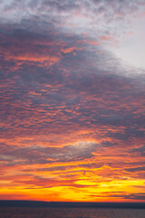 sunset over the sea