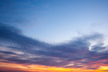 sunset over the sea