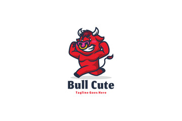 Bull logo illustration vector Design template