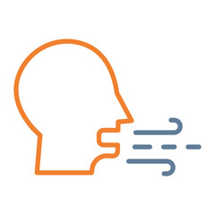 Deep Breathing Vector Icon Design