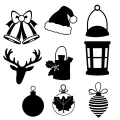 set of christmas icons