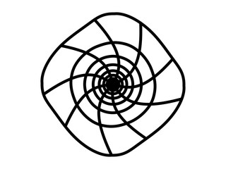abstract geometric black outline symmetrical twister design
