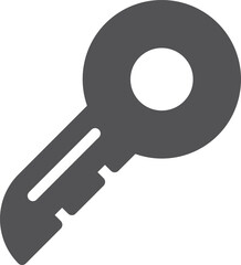 Key black icon. Unlock symbol. Security sign