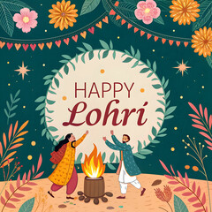 Happy Lohri festival celebrates the end of winter with bonfires, traditional songs