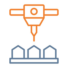 Fototapeta premium Industrial Production Icon Design