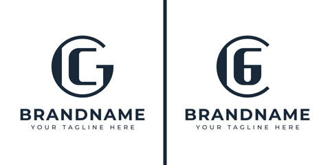 Letters GC and CG Monogram Logo, suitable for any business with CG or GC initials
