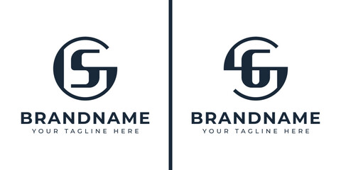 Letters GS and SG Monogram Logo, suitable for any business with SG or GS initials