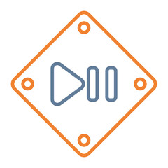 Play Pause Vector Icon Design