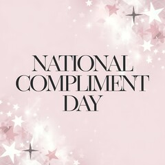 National Compliment Day stars and pink background
