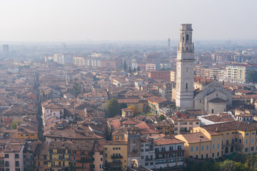 Verona, Italy - November 8, 2024: Cityscape. Aerial view of the city.