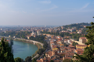 Verona, Italy - November 8, 2024: Cityscape. Aerial view of the city.