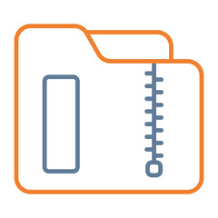 Compressed Folder Vector Icon Design