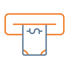 Cash Withdrawal Vector Icon Design