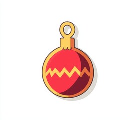 Obraz premium Festive red ornament holiday decoration graphic design home decor close-up view celebratory concept