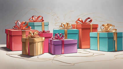 Art Drawing of a Continuous Line Depicting a Face