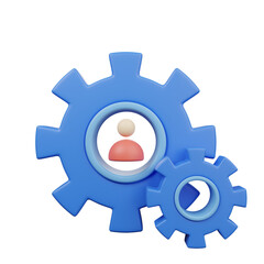 3d render of human resources user