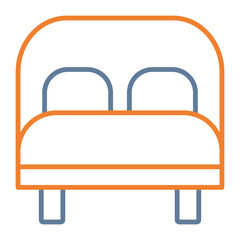 Double Bed Vector Icon Design