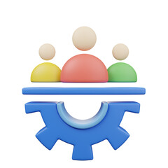 3d render of human resources user