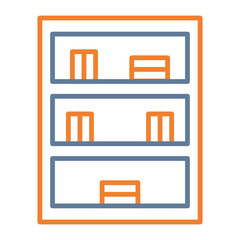 Bookcase Vector Icon Design