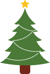 Fototapeta premium Christmas Trees Vector illustration. A colorful winter tree. Christmas and New Year.