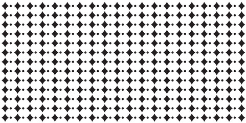 Seamless diamond harlequin geometric background pattern. Tileable black and white circus clown vintage wallpaper texture. Monochrome greyscale rhombus tile mosaic or diagonal checker backdrop