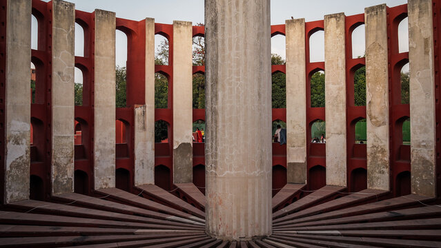 The architecture of Jantar Mantar in Delhi, India