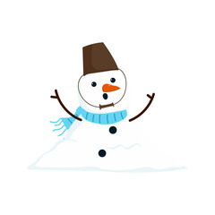 Christmas Snowman Illustration
