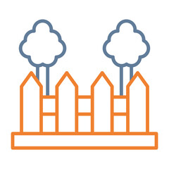 Garden Fence Vector Icon Design